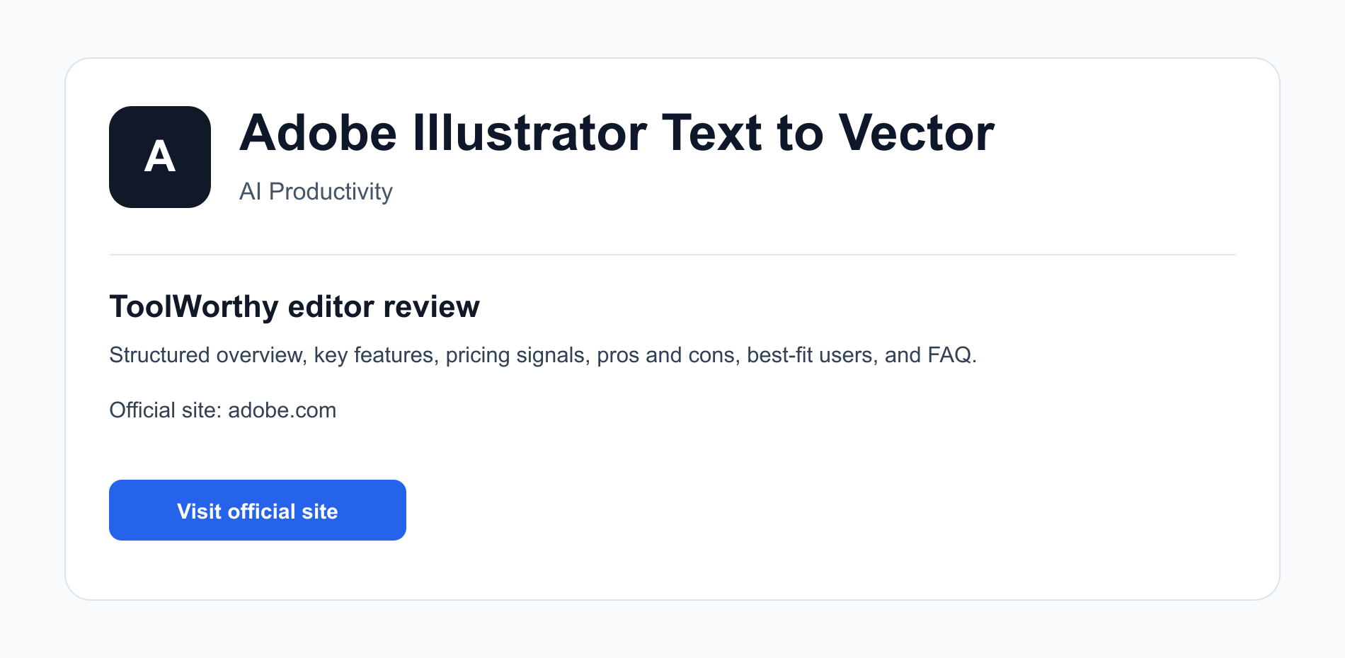 Adobe Illustrator Text to Vector Review: Features, Pricing, Best For
