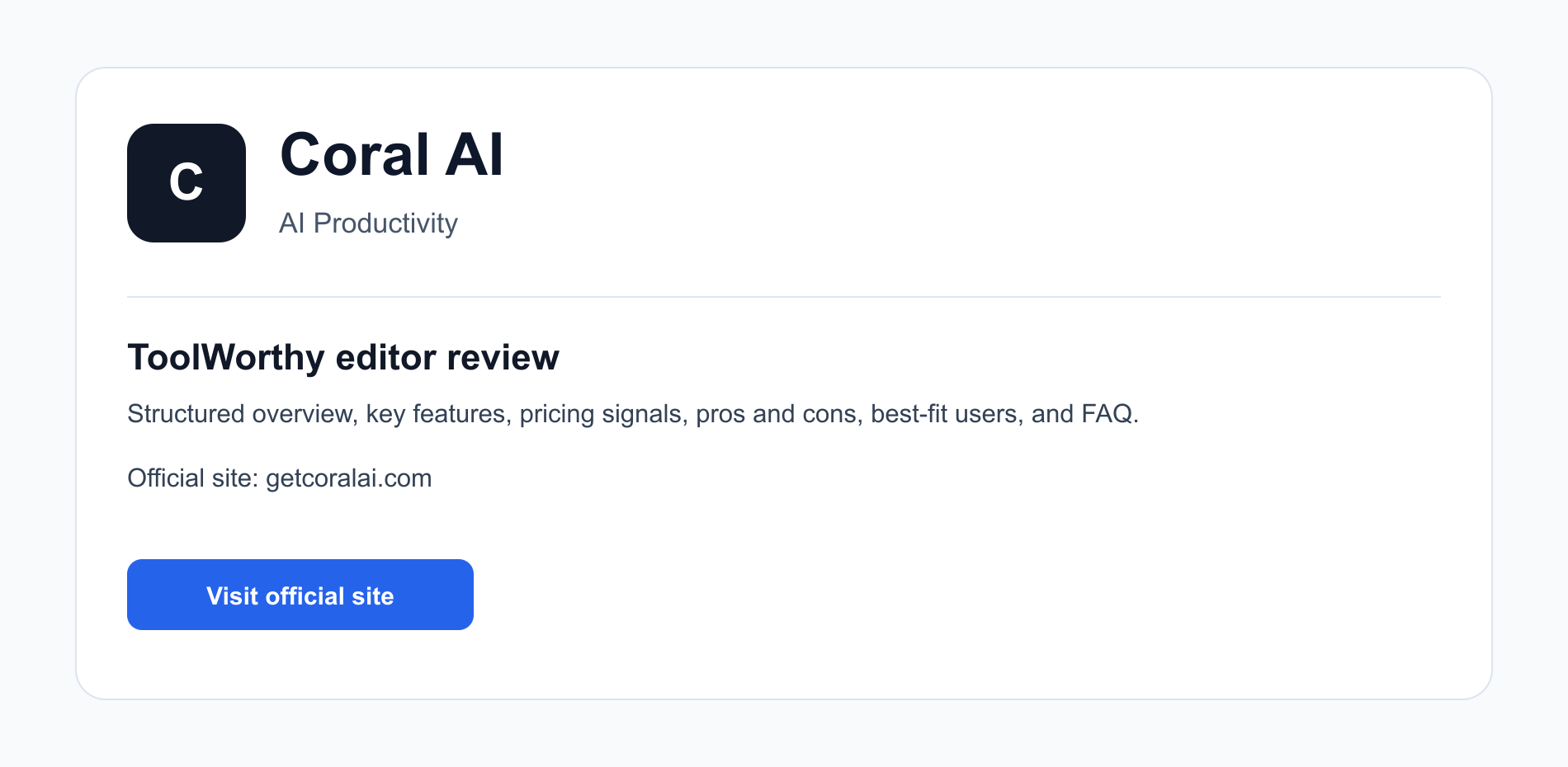 Coral AI Review: Features, Pricing, Best For