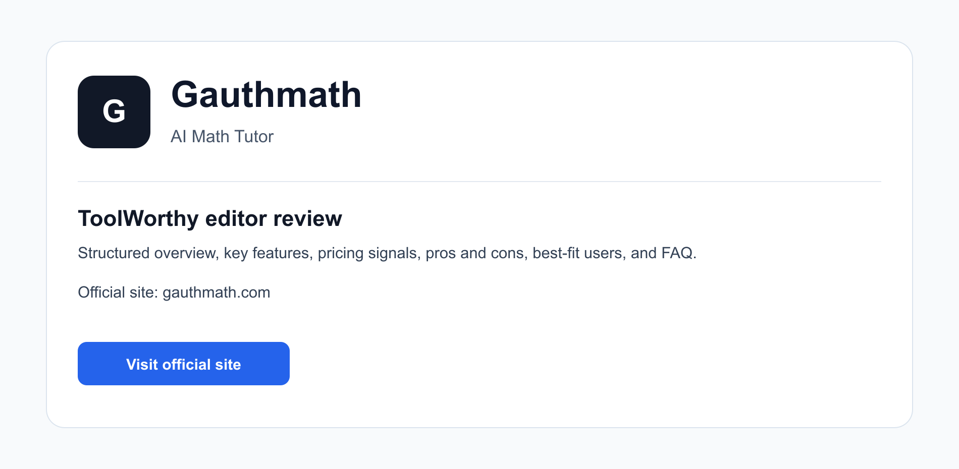 Gau Math Gauthmath Review: Features, Pricing, Best For