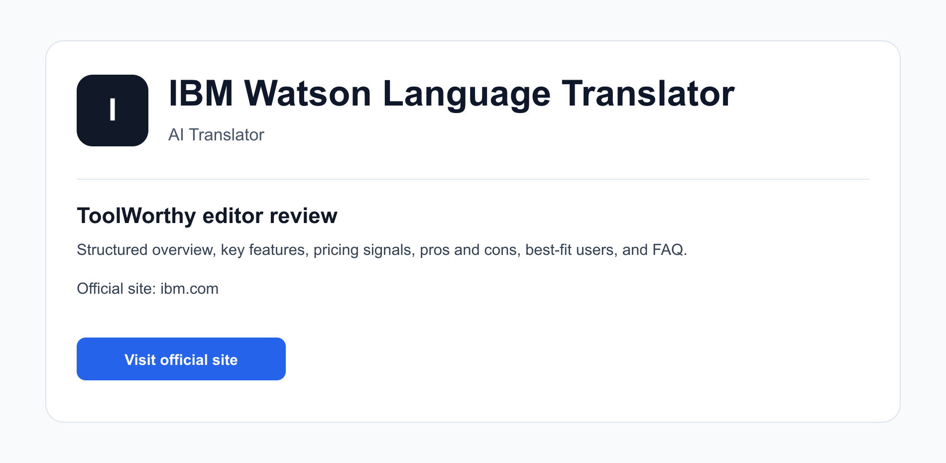 IBM Watson Language Translator Review: Features, Pricing, Best For