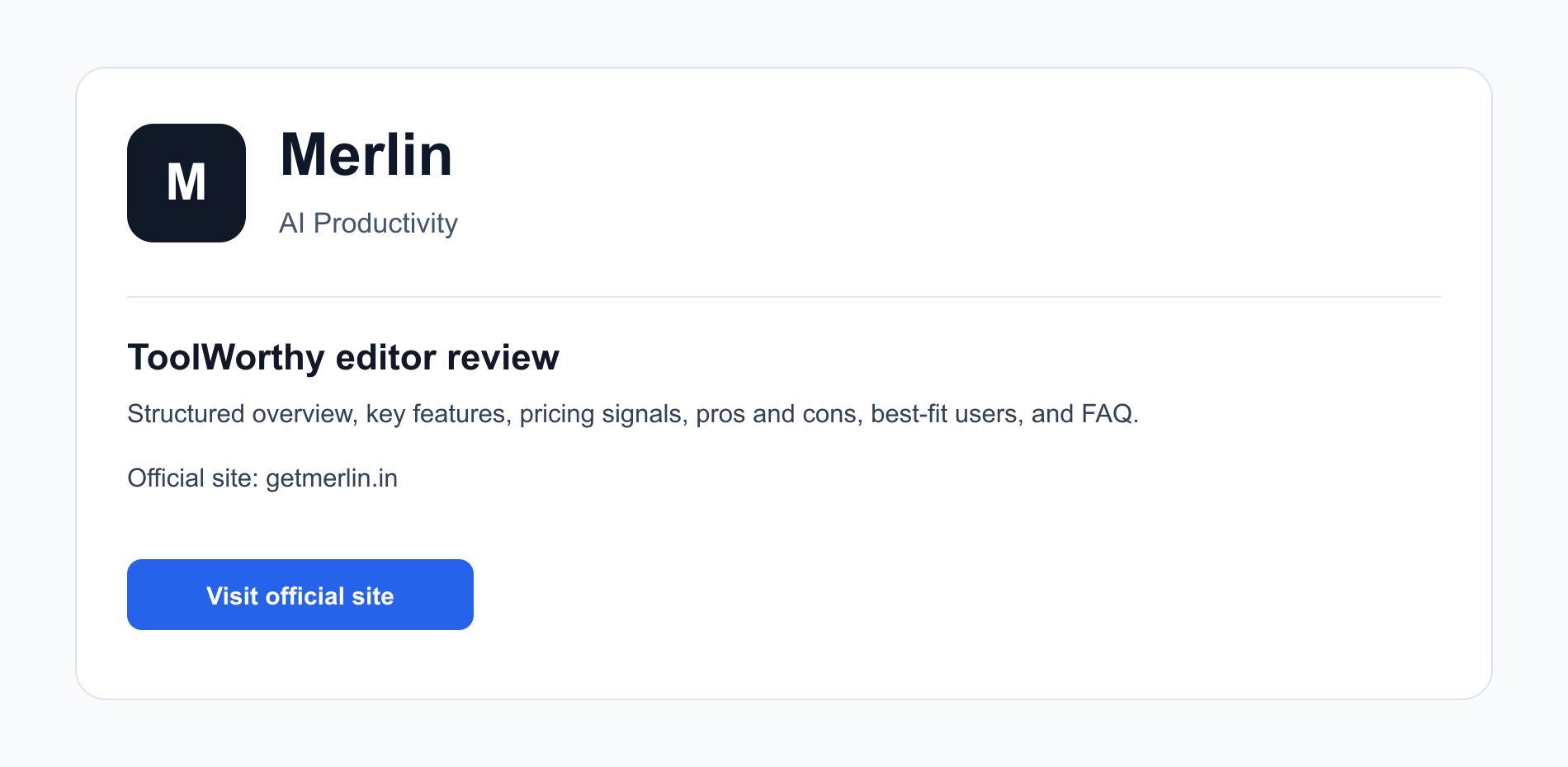 Merlin Review: Features, Pricing, Best For