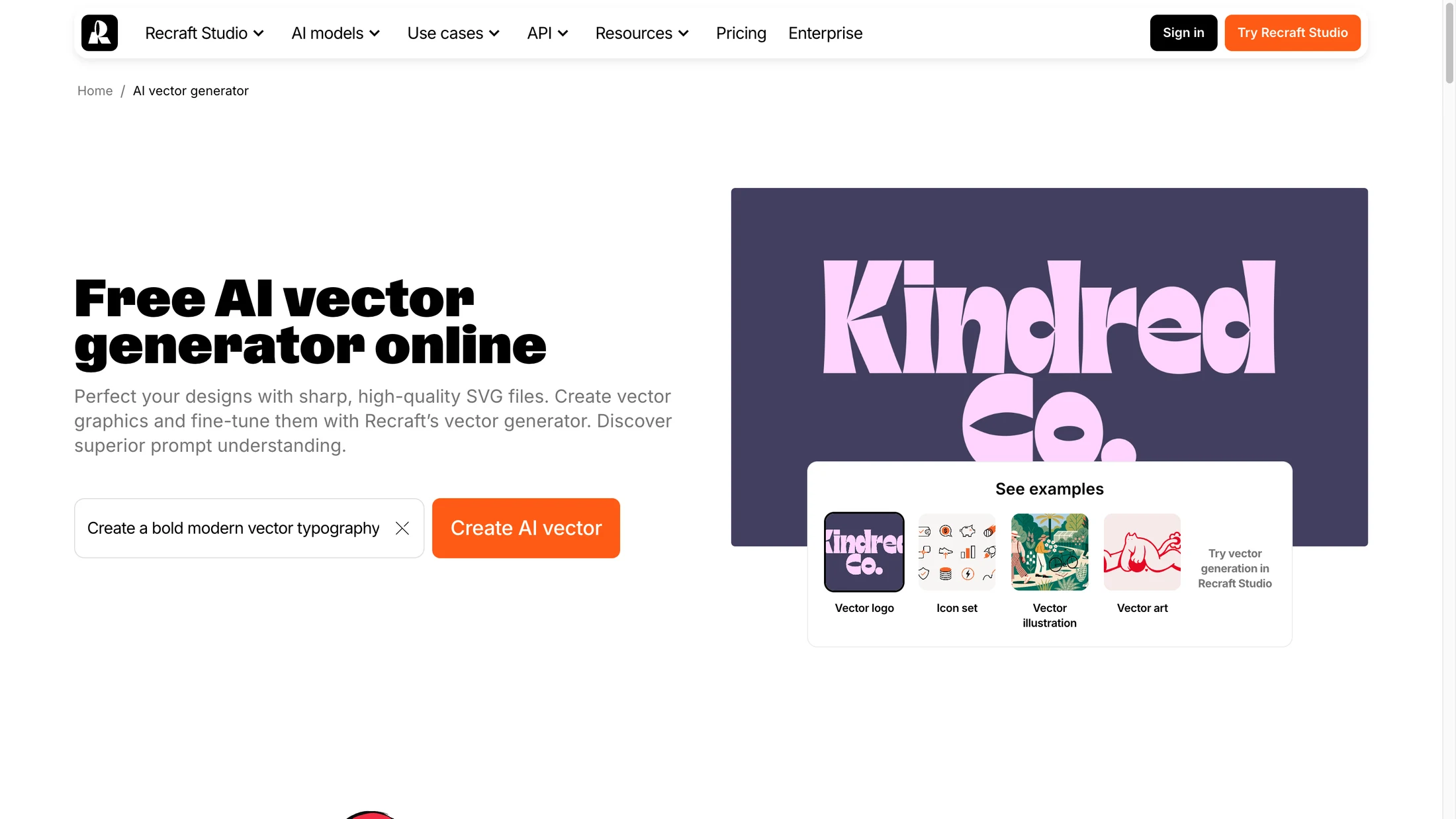 Recraft AI Text to Vector Review (2026): Free SVG Generation, Credits ...
